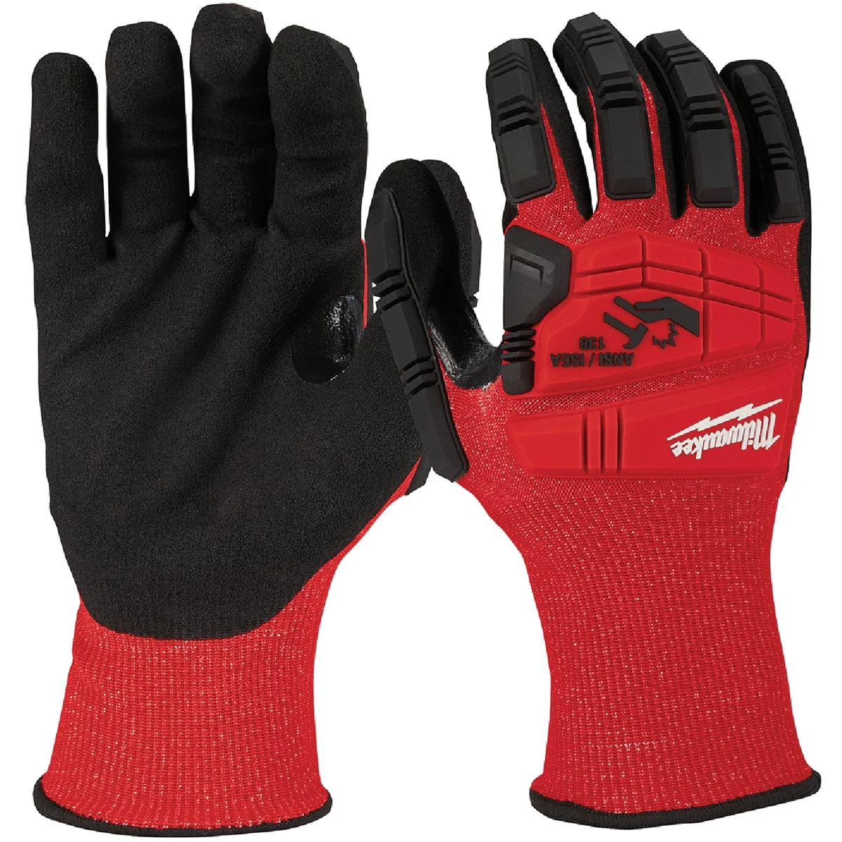 Reusable Milwaukee Impact Cut Level 3 Medium Unisex Nitrile Dipped Work Gloves Premium Material