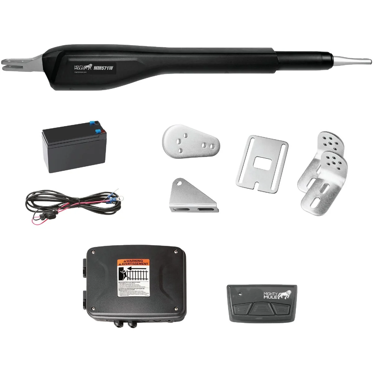 Solid Mighty Mule MM571W 18 Ft. 850 Lb. Heavy-Duty Single Gate Opener Kit Original Design