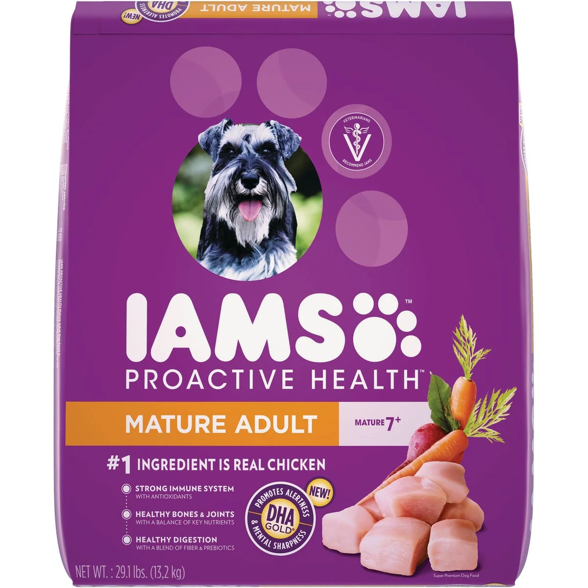 Premium IAMS Proactive Health Mature Adult 29 Lb. Dry Dog Food Long-Lasting