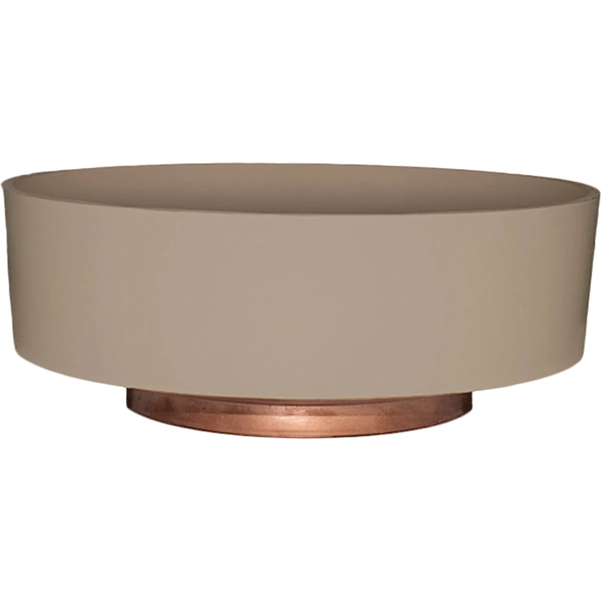 Green HC Companies Capri 8 In. x 8 In. x 3 In. Resin Artisan Taupe Flower Bowl Excellent