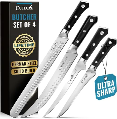 Stylish Butcher Knife Set 4 Count Consistent
