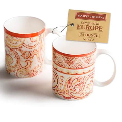 High-Performance Coffee Mug with Handles Tea Cups 2 Count High-Grade