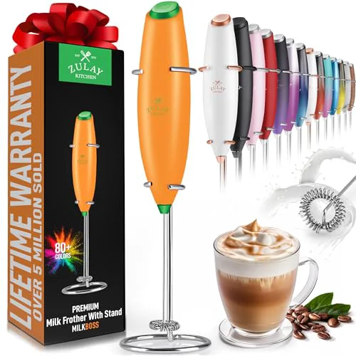 Quality Zulay Powerful Milk Frother for Coffee with Upgraded Titanium Motor Convenient