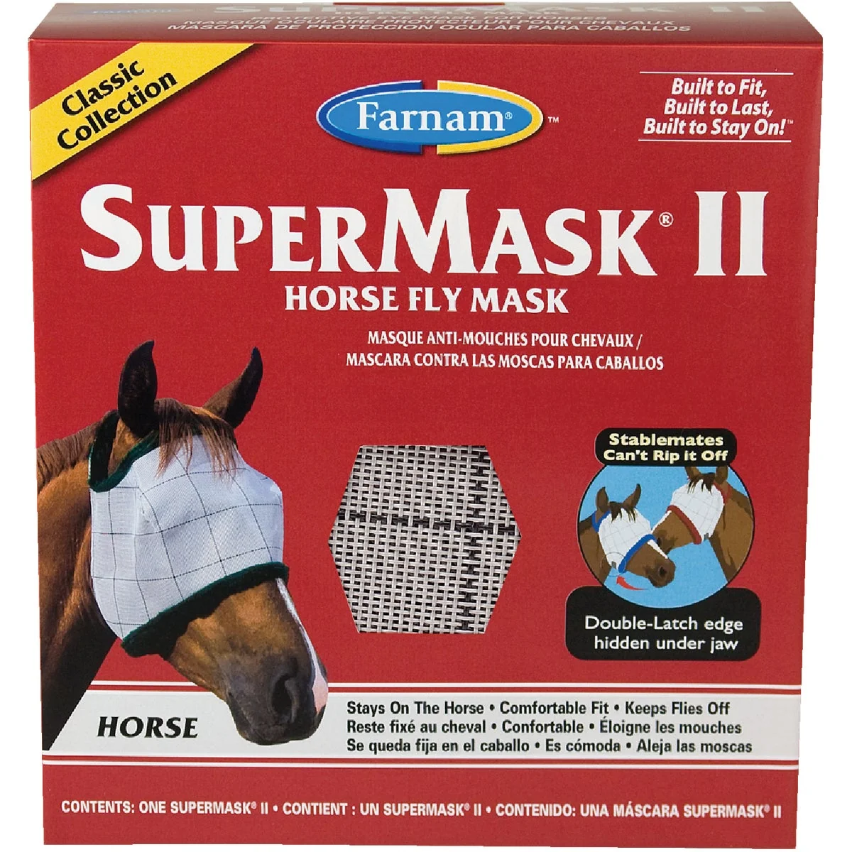 Casual Farnam SuperMask II Standard Silver Horse Fly Mask Specialty