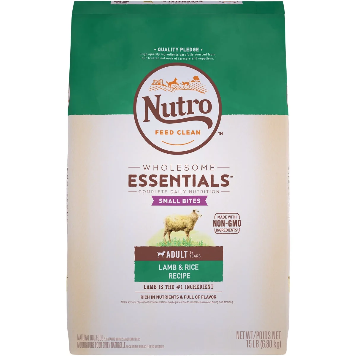 Classic Nutro Wholesome Essentials Small Bite 12 Lb. Lamb Rice Adult Dry Dog Food Superior