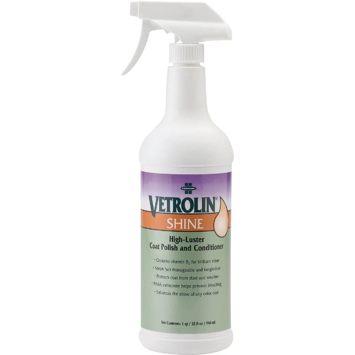 Detailed Farnam Vetrolin 32 Oz. Trigger Spray Bottle Mane Conditioner Original Design