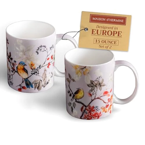 Certified Coffee Mug with Handles Tea Cups 2 Count Expertly Made