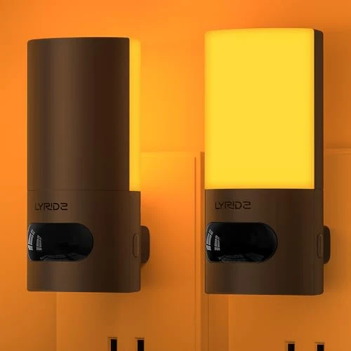 Smooth Plug in LED Amber Night Light with Motion Sensor 2 Count Safe
