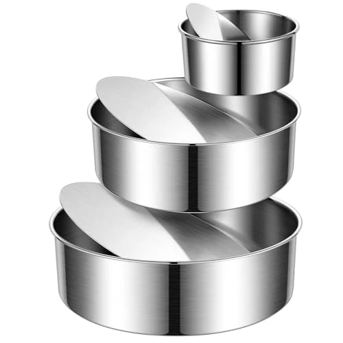 Green 4 7 9-Inch Cake Pan Set Removable Bottom 304 Stainless Steel Enhanced