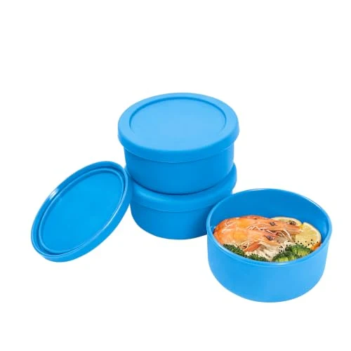 World-Class 24 fl oz Silicone Food Storage Container with Lid 3 Count Optimized