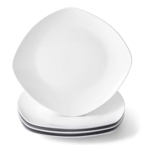 Exceptional 10 Square Dinner Plates Set of 4 4 Count Crafted