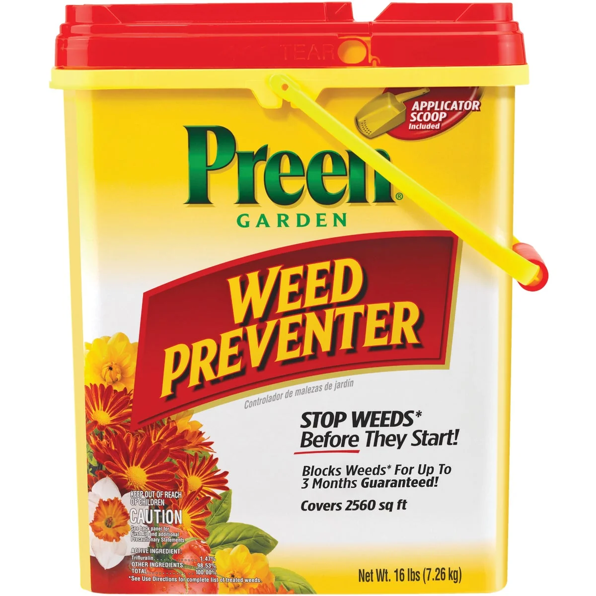 Smart Preen 16 Lb. Ready To Use Granules Garden Weed Preventer Green