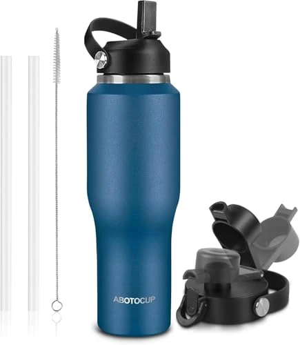 Original Design Insulated Water Bottle 40oz with Straw Lightweight