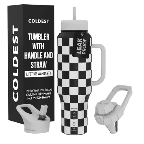 Classic Coldest Tumbler with Handle and Straw Smart