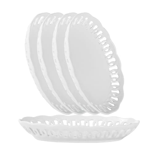 User-Friendly 4 Pack Small Lace Serving Plates 4 Count Safe