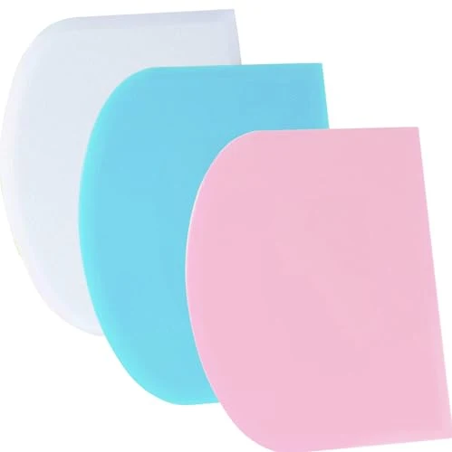 Enhanced Dough Scraper Bench Scraper 3 Count Clean