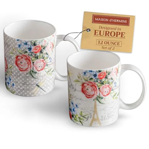 Practical Coffee Mug with Handles Tea Cups 2 Count Selected