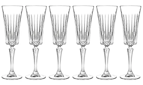 Relaxed Toasting Flute Glass 6 Count Secure