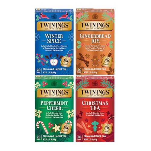 Long-Lasting Holiday Variety Pack Tea Bags 80 Count Smooth
