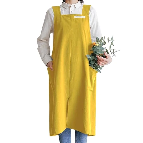 Effective Cotton Aprons for Women and Men Natural