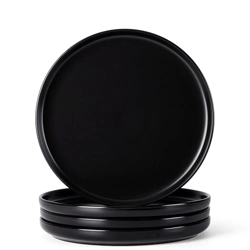 Natural 4 Piece Stoneware Dinner Plates Set Optimized