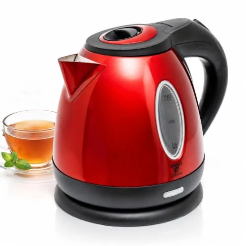 Solid Red Stainless Steel Electric Kettle Exceptional