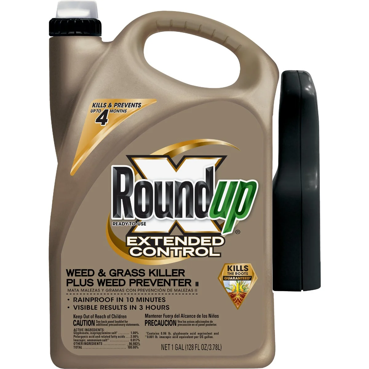 Green Roundup Extended Control 1 Gal. Ready To Use Wand Sprayer Weed Grass Killer Plus Weed Preventer II Prestigious