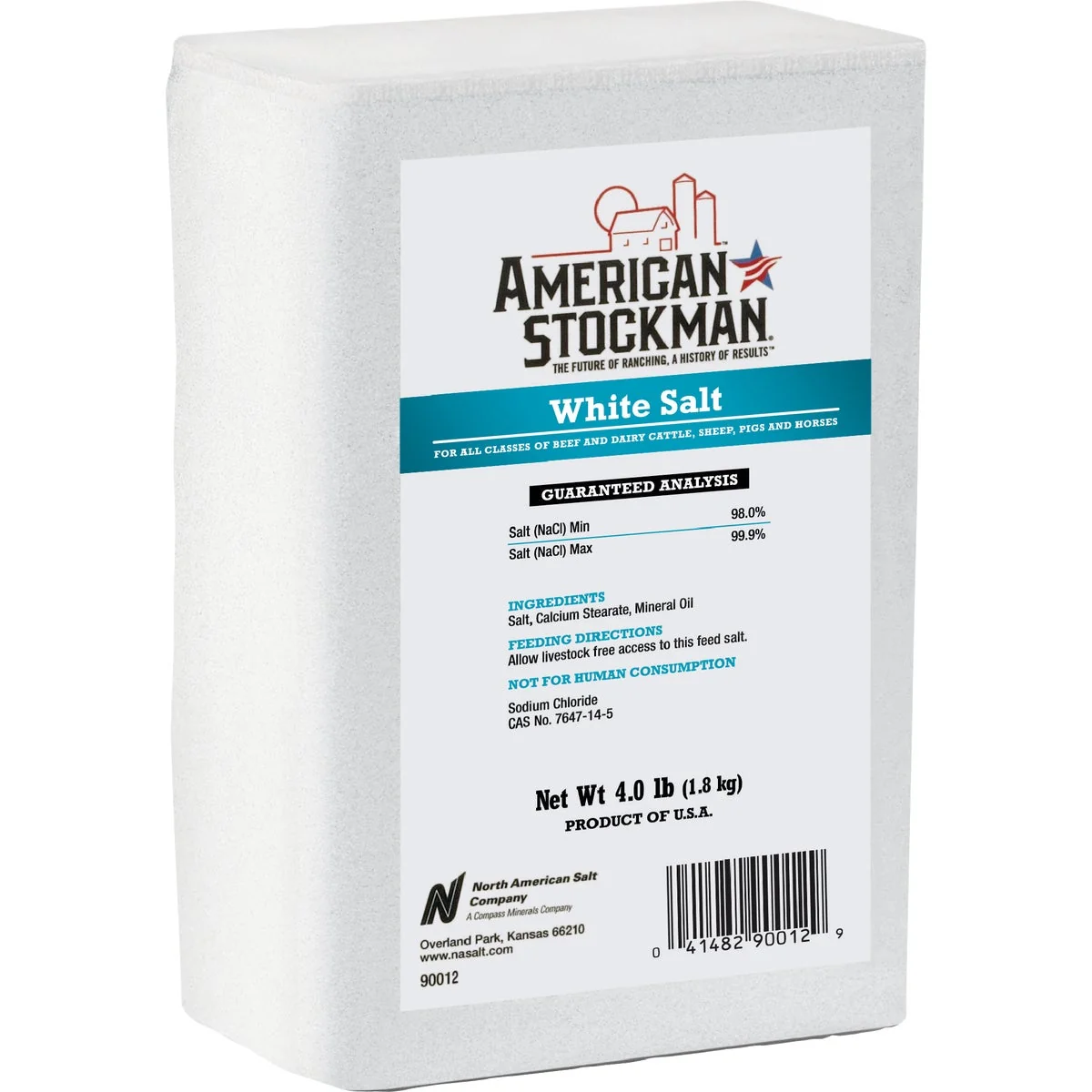 Crafted American Stockman 4 Lb. Plain White Salt Block Carefully Designed