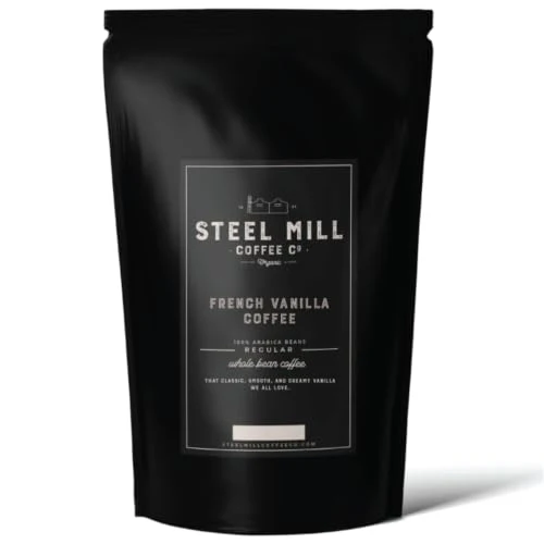 Organic French Vanilla Medium Roast Whole Bean Coffee 32 Ounce High-Grade