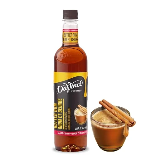 Reusable Classic Butter Rum Syrup 25.4 Fl Oz Smooth