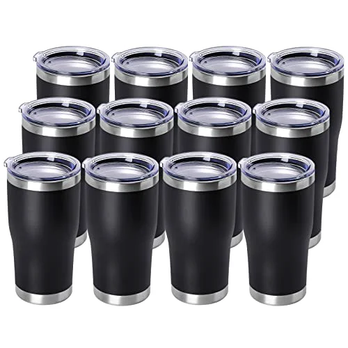 Classic 20oz Tumbler with Lid Stainless Steel Tumblers Bulk 12 Count Proven