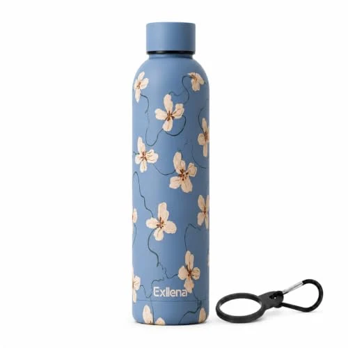 Detailed 25oz Metal Water Bottle for Travel with Clip Minimalist