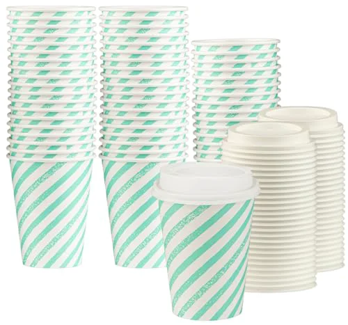Exceptional Disposable Coffee Cups with Lids 50 Count Stylish