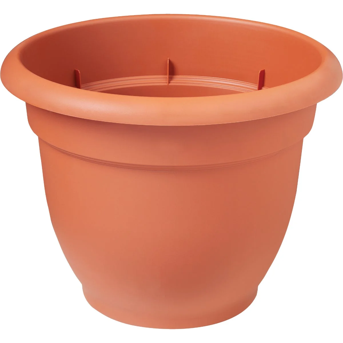 Authentic Bloem Ariana 13.75 In. H. x 16 In. Dia. Plastic Self Watering Terracotta Planter High-End