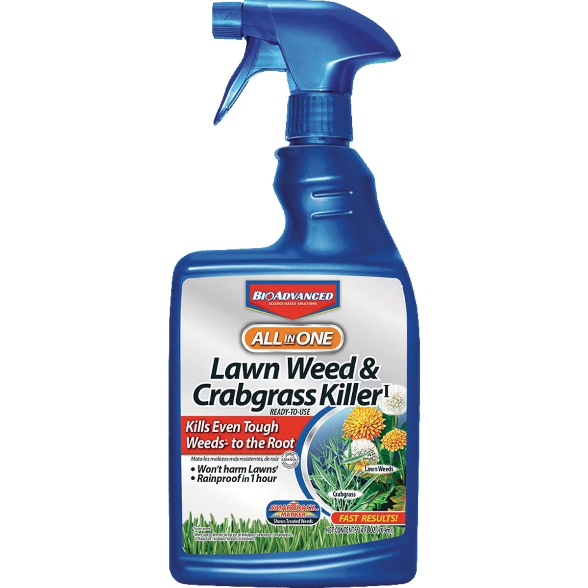 Reusable BioAdvanced All-in-1 24 Oz. Ready To Use Trigger Spray Crabgrass Weed Killer Green