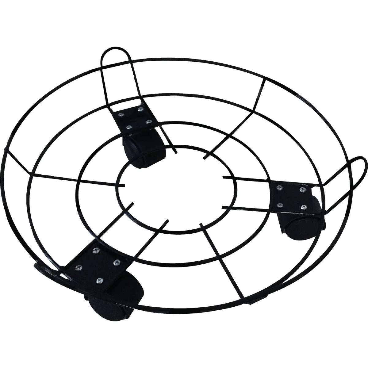 Premium Garden 13 In. Coated Metal Wire Rolling Plant Caddy Specialty
