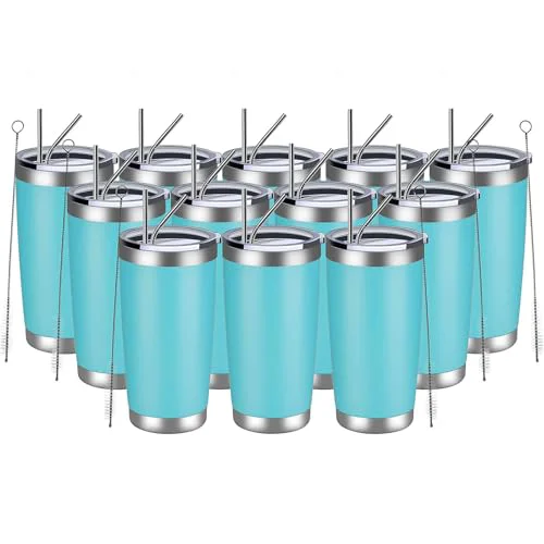 Prestigious 20oz Tumbler 12 Pack Double Wall Vacuum Insulated Travel Mug Bulk 7 Count Professional