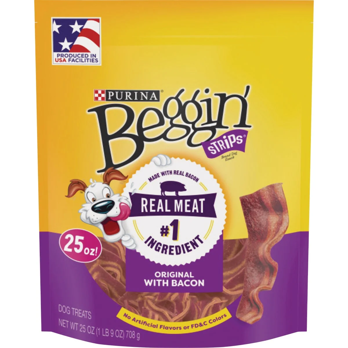 Trendy Purina Beggin' Strips Bacon Flavor Chewy Dog Treat 25 Oz. Carefully Designed