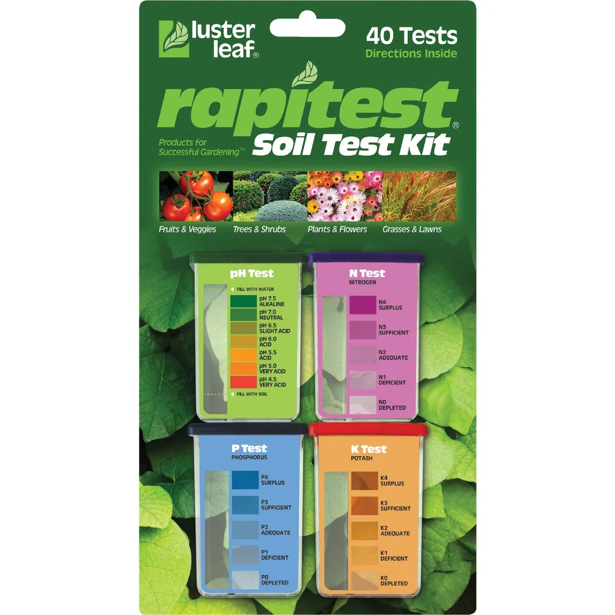 World-Class Rapitest Plastic Soil Tester Kit 4-Pack Long-Lasting