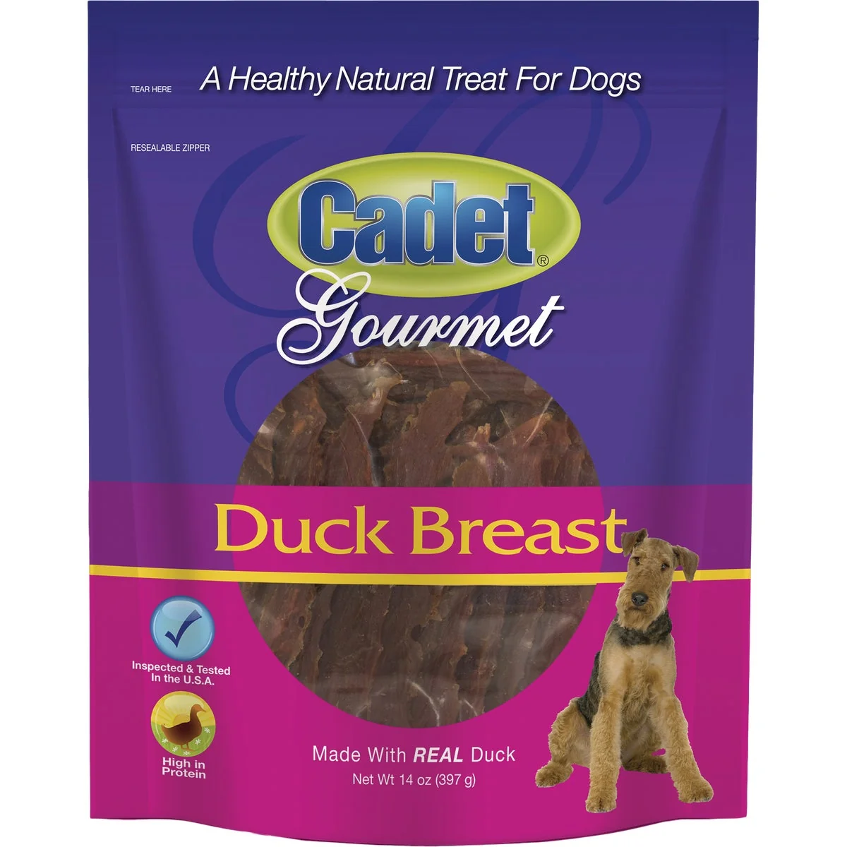 Fine Crafted Cadet Gourmet Natural Duck Breast Dog Treat 14 Oz. Next-Generation
