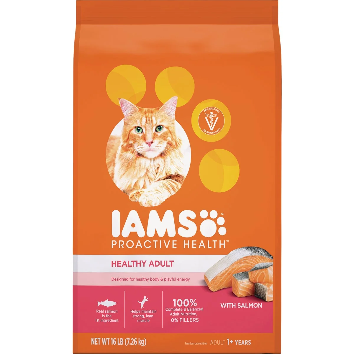 Superior Iams Proactive Health 16 Lb. Salmon Tuna Flavor Adult Dry Cat Food Top-Quality