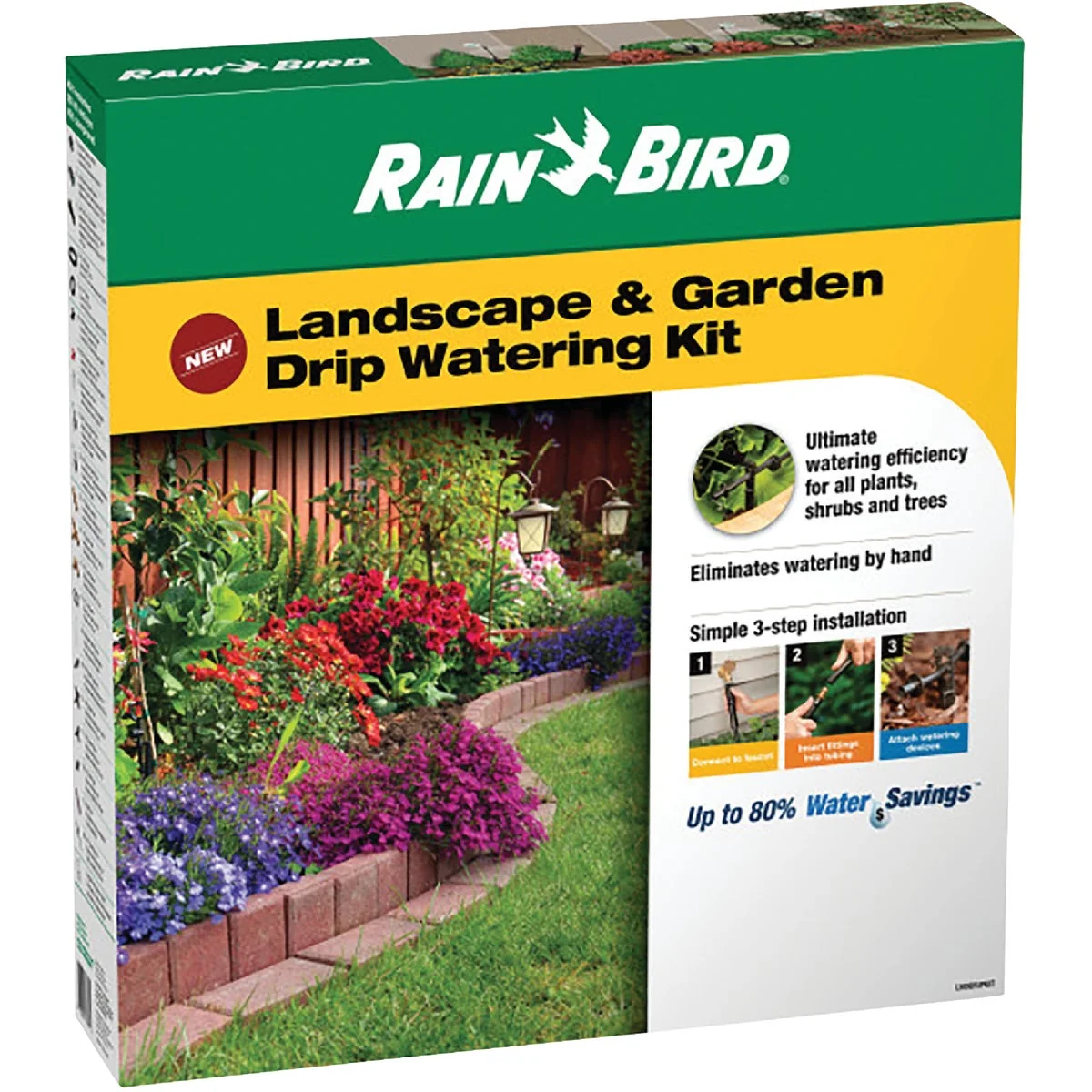 Top-Quality Rain Bird Landscape Garden Drip Irrigation Watering Kit 108-Piece Environmentally Friendly