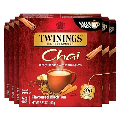 Authentic Chai Black Tea Individually Wrapped Bags 300 Count Durable