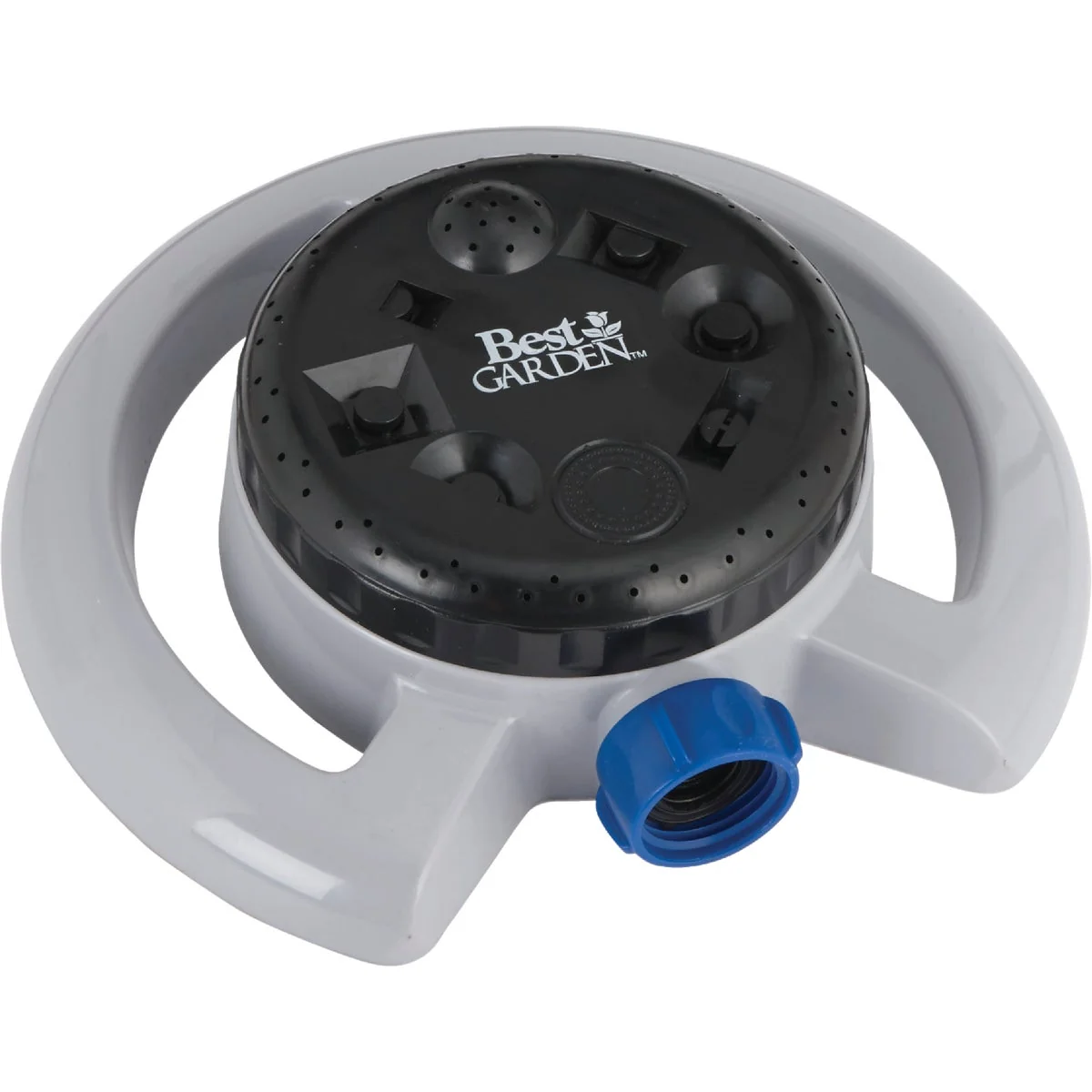 Proven Garden Poly Varied Coverage Stationary Turret Sprinkler Blue Gray Genuine