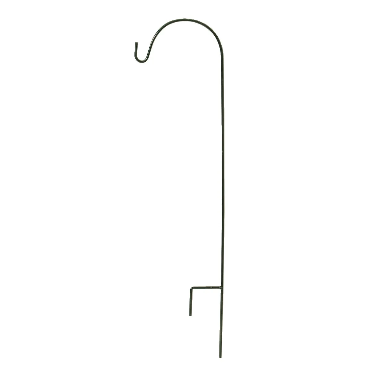 Contemporary Garden 46 In. Black Steel Rod Floral Basket Hanger Shepherd Hook Dependable