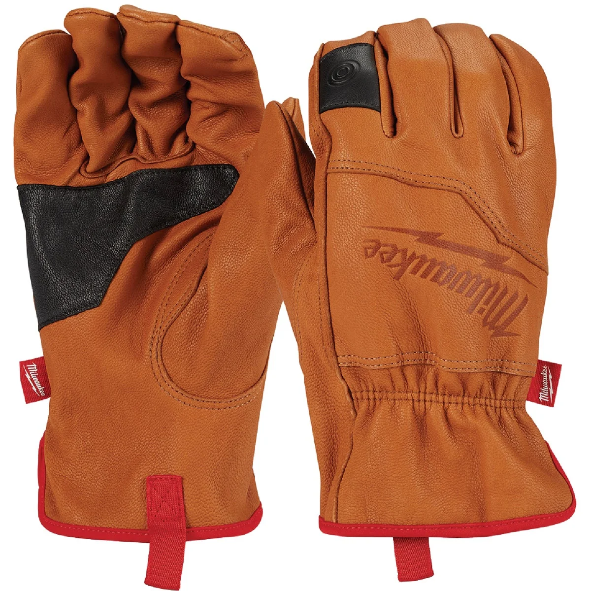 Reusable Milwaukee Unisex Medium Goatskin Leather Work Gloves Verified