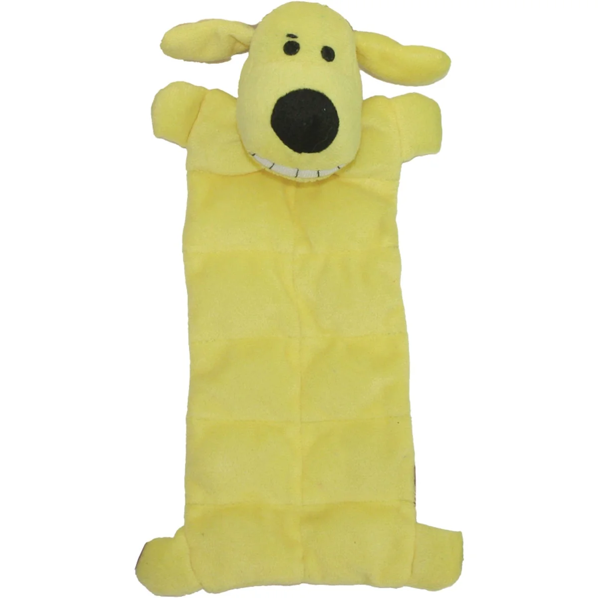 Specialty Multipet Loofa Dog 12 In. Plush Squeaker Mat Dog Toy Pure
