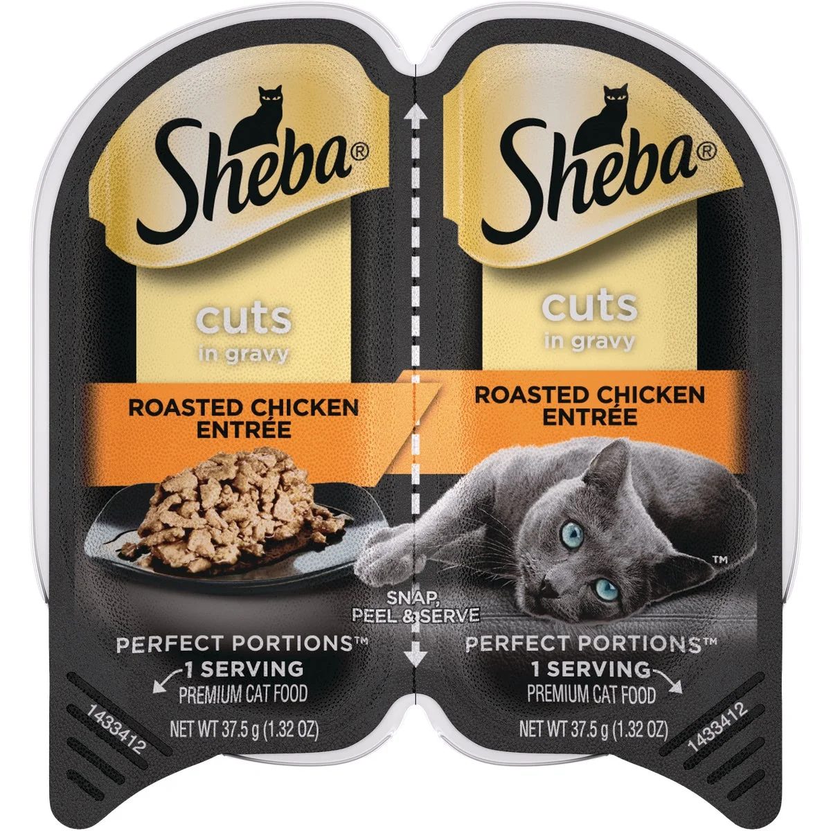Stylish Sheba Portions Cuts in Gravy 2.6 Oz. Roasted Chicken Adult Wet Cat Food Eco-Friendly