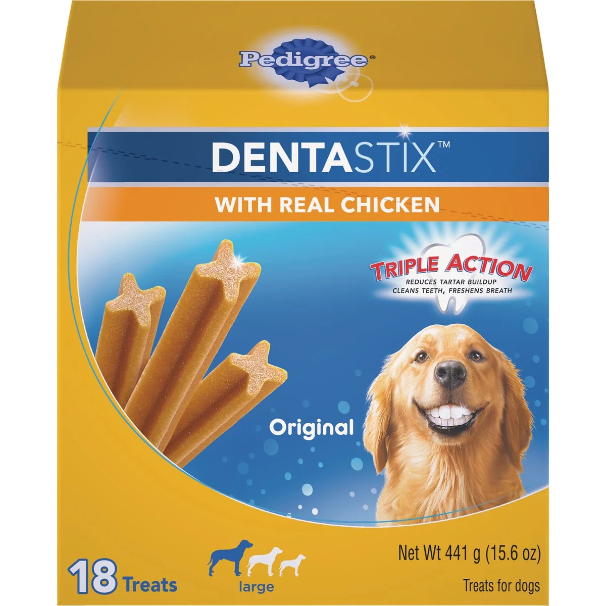 Exceptional Pedigree Dentastix Large Dog Flavor Dental Dog Treat 18-Pack Detailed