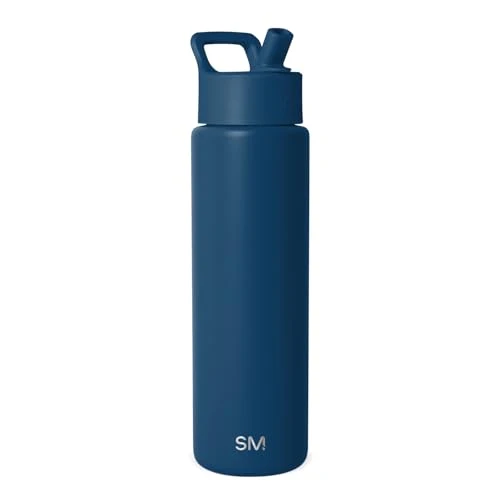 Secure Insulated Water Bottle with Straw Certified